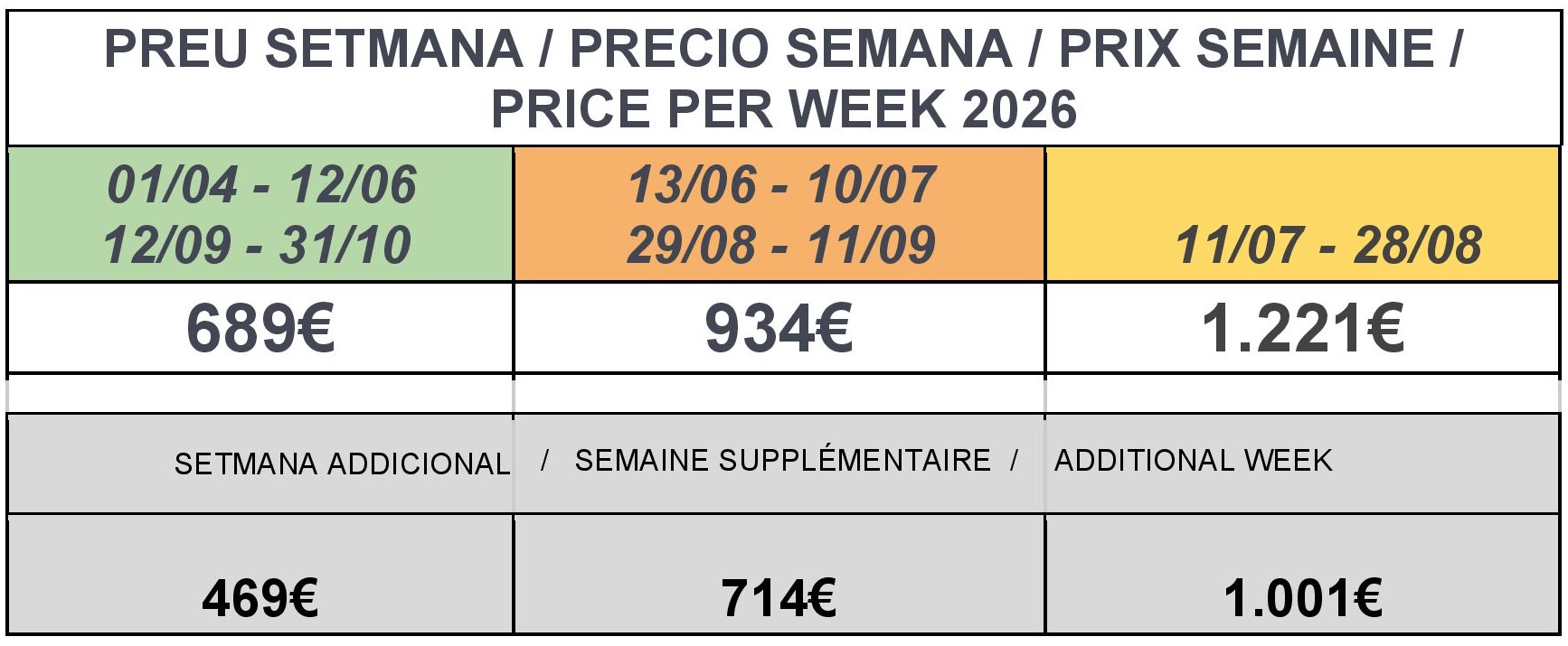 PREU SETMANA PUENTE BJS CTRO